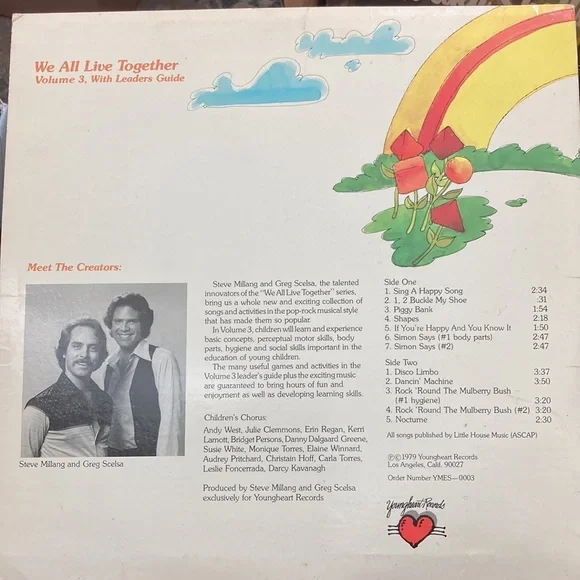 Vintage children’s songs vinyl record album - Picture 3 of 3